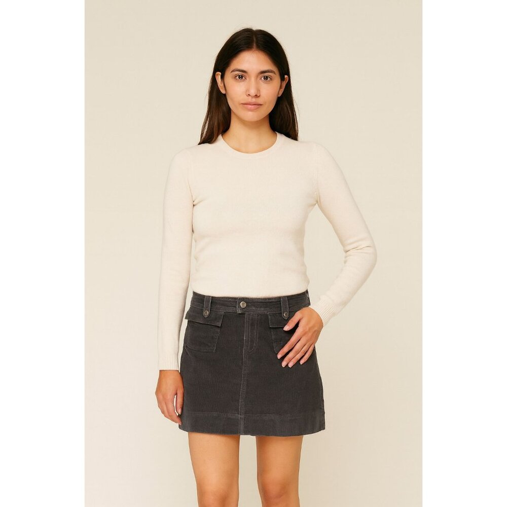 Patagonia Gray Corduroy Mini Skirt, Size 8, Stretch Pockets Casual Fall Classic‎